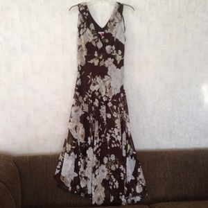 Brown floral dress